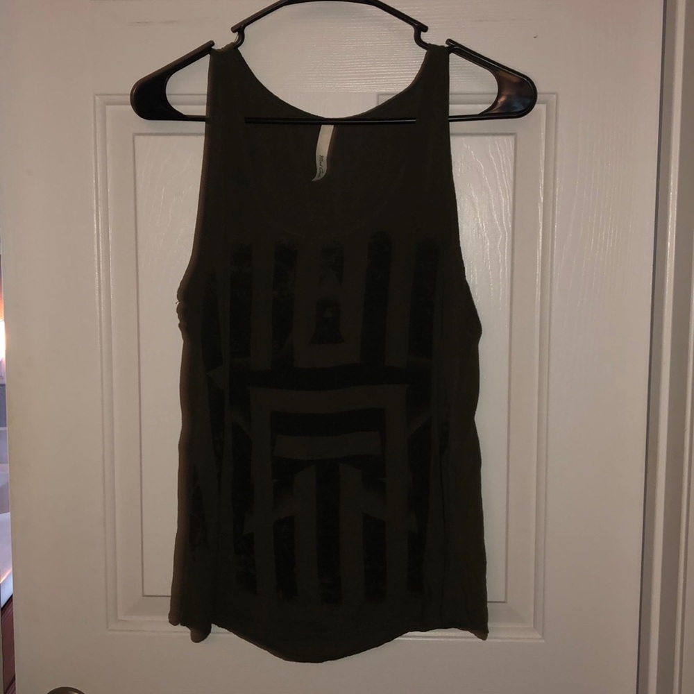 Army green tank top